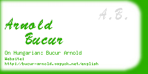 arnold bucur business card